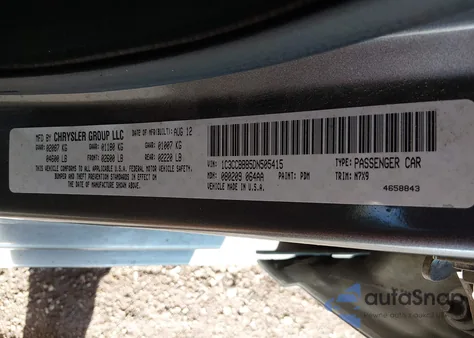 2013 Chrysler 200 Touring z USA, uszkodzony, nr VIN 1C3CCBBB5DN505415